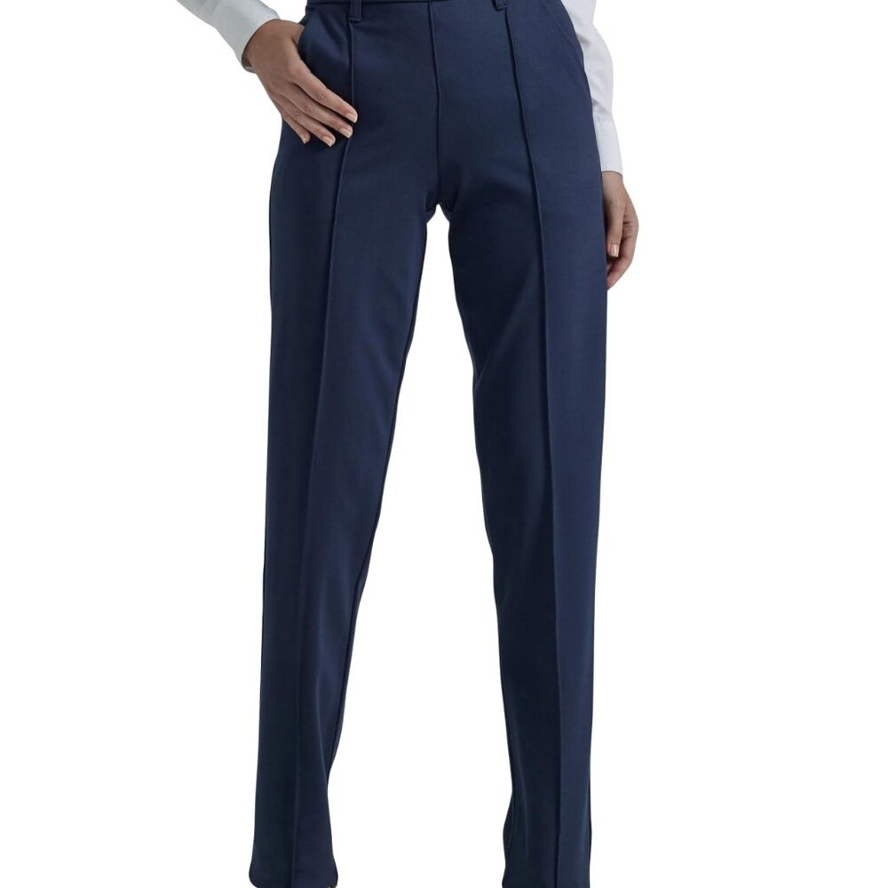 Slim Fit Straight Leg Pants, Ultra Lux Fabric, Pull-On Design